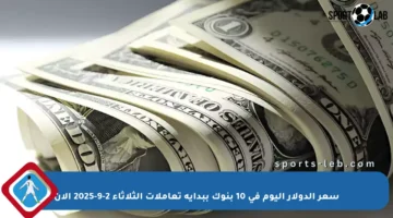 سعر الدولار اليوم في 10 بنوك ببداية تعاملات الثلاثاء 2-9-2025 الآن